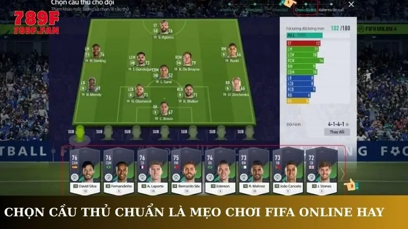 Chọn cầu thủ chuẩn là mẹo Chơi FIFA Online hay